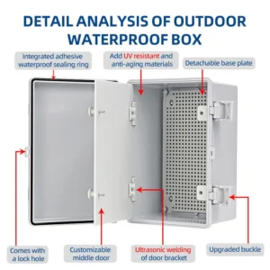 400*300*170mm ABS Outdoor Waterproof Distribution Box